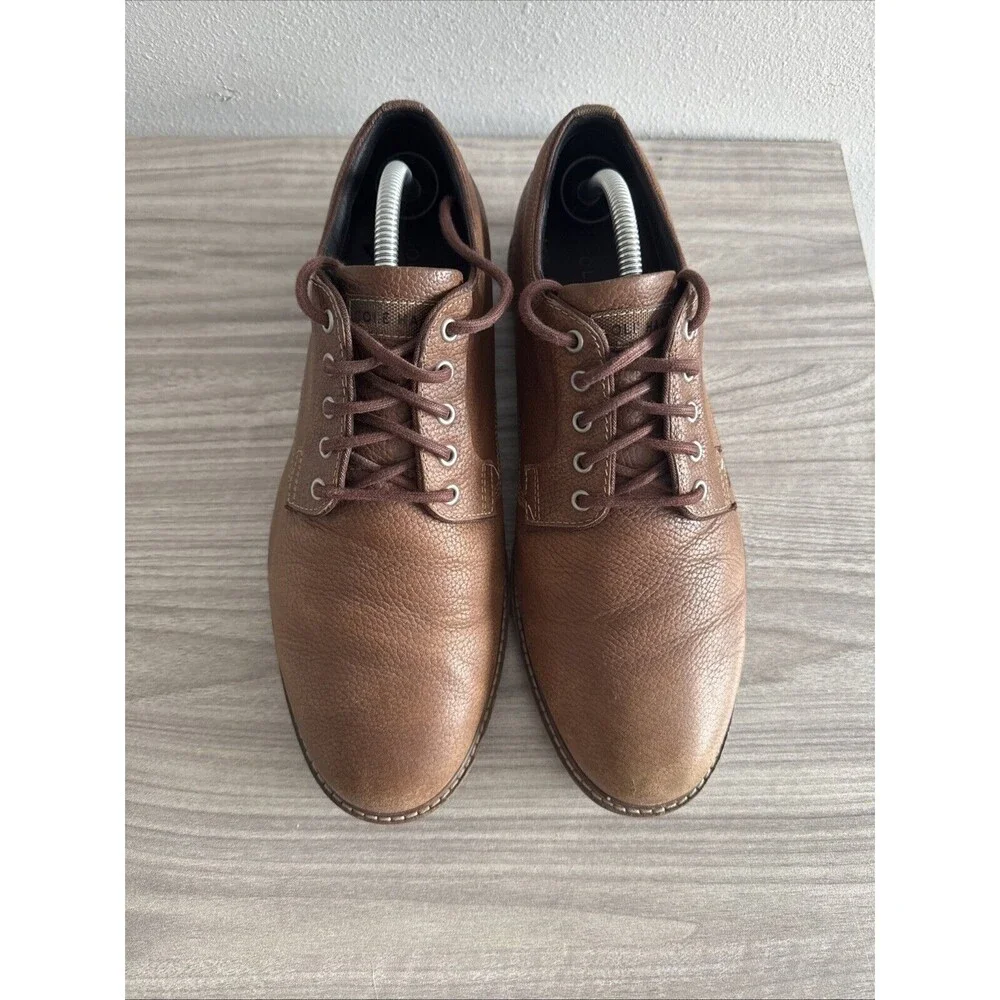 Cole Haan Midland‎ Lug Plain Toe Leather Oxford Shoes Brown C37600 Men’s Size 10